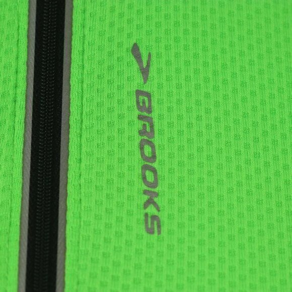 Brooks Women's Small Green & Black High Visibility 1/4 Zip Athletic Pullover - Picture 5 of 8